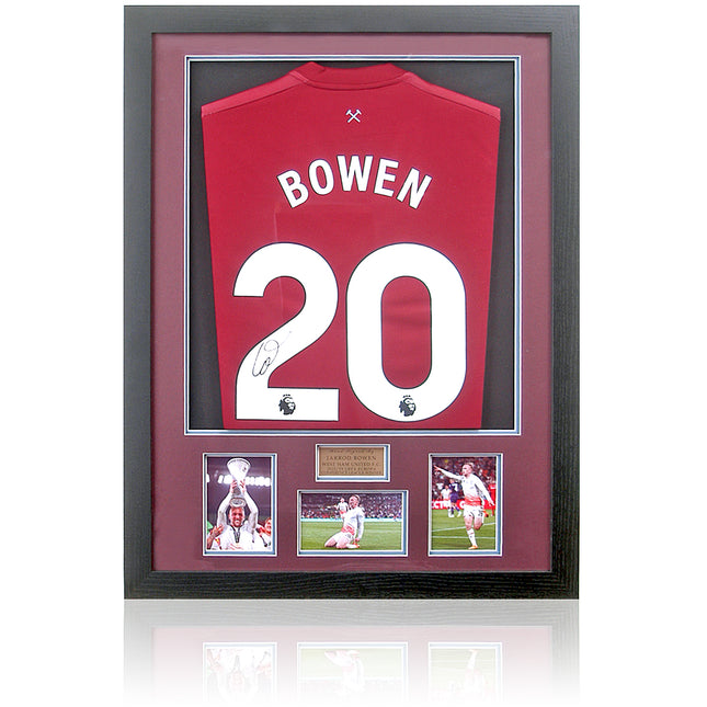 Jarrod Bowen Hand-Signed West Ham Home Shirt Framed
