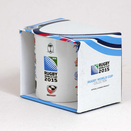 Official IRB Rugby World Cup 2015 Competing Countries Logo Mug Brand New Boxed