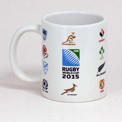 Official IRB Rugby World Cup 2015 Competing Countries Logo Mug Brand New Boxed
