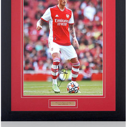 Ben White Arsenal Hand Signed Photograph 23x19" Framed