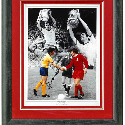 Frank McLintock Arsenal Legend Hand Signed Montage 23x19" Framed