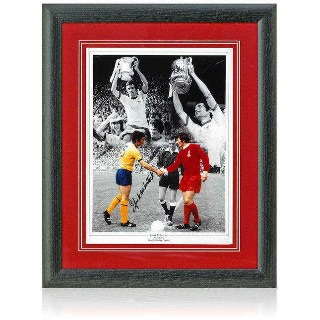 Frank McLintock Arsenal Legend Hand Signed Montage 23x19" Framed