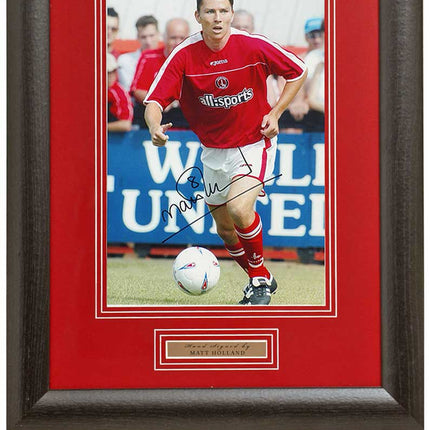 Matt Holland Charlton Athletic Legend Hand Signed Photograph 15x19" Framed