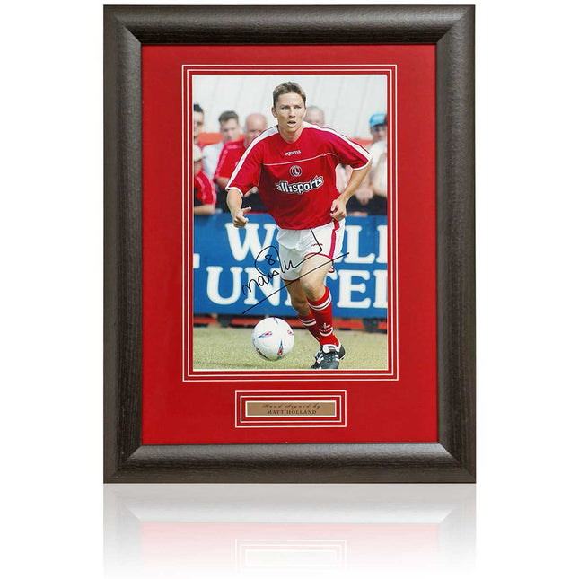 Matt Holland Charlton Athletic Legend Hand Signed Photograph 15x19" Framed