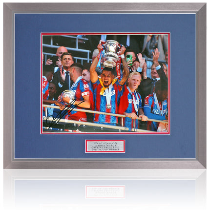 Daniel Munoz Crystal Palace 2025 FA Cup Winner Hand Signed Photograph 23x19" Framed