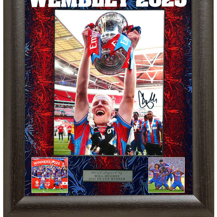 Will Hughes Crystal Palace 2025 FA Cup Winner Hand Signed 16x12'' Presentation