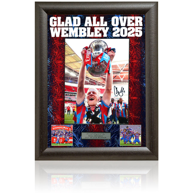 Will Hughes Crystal Palace 2025 FA Cup Winner Hand Signed 16x12'' Presentation