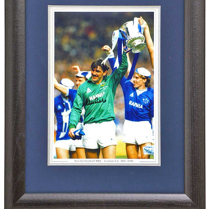 Neville Southall Everton Legend Hand Signed 1984 FA Cup Photograph 15x19" Framed