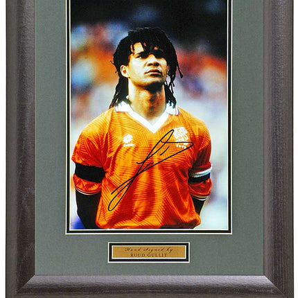 Ruud Gullit Netherlands Legend Hand Signed Photograph 19x15in Framed