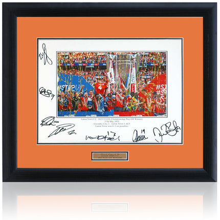 Luton Town Signed Premier League 2023/24 Promotion Winners Presentation + COA