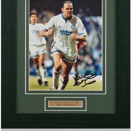 Mel Sterland Leeds United Legend Hand Signed Photograph 17x14" Framed