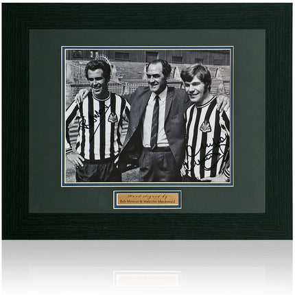 Moncur and Macdonald Newcastle United Legends Hand Signed Photograph 42x34cm Framed