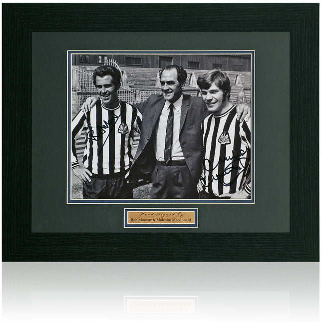 Moncur and Macdonald Newcastle United Legends Hand Signed Photograph 42x34cm Framed