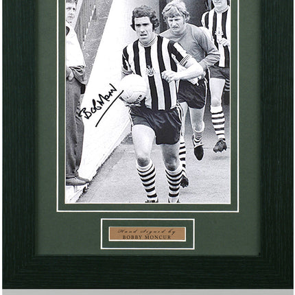 Bobby Moncur Newcastle United Legend Hand Signed Photograph 42x34cm Framed