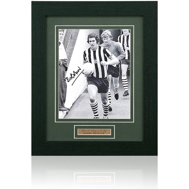 Bobby Moncur Newcastle United Legend Hand Signed Photograph 42x34cm Framed