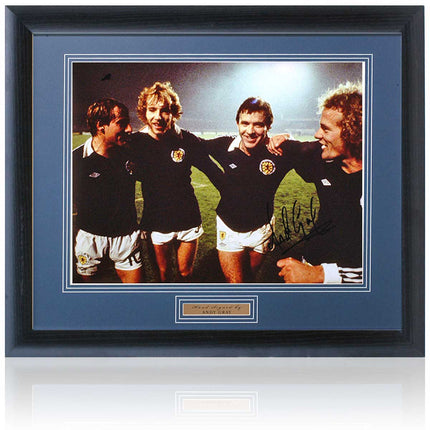 Andy Gray Scotland Legend Hand Signed 23x19'' Framed Photograph