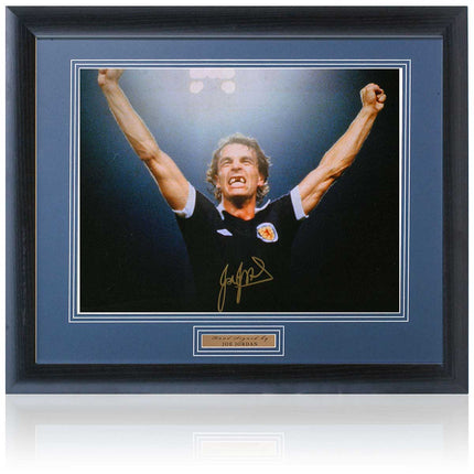 Joe Jordan Scotland Legend Hand Signed Photograph 23x19" Framed