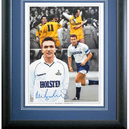Neil Ruddock Tottenham Hotspur Legend Hand Signed Montage 23x19" Framed