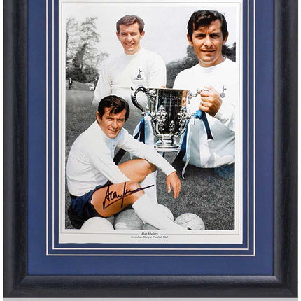 Alan Mullery Hand Signed Tottenham Hotspur Montage 23x19" Framed
