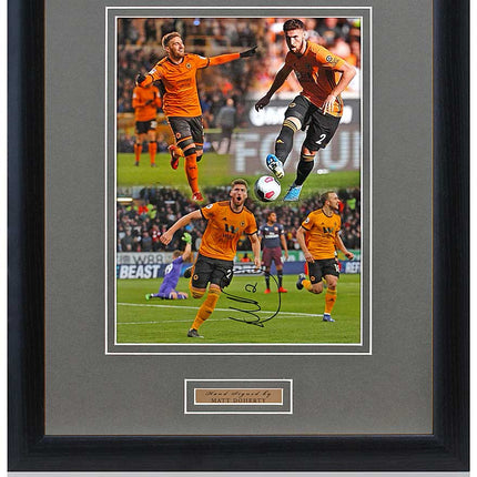 Matt Doherty Wolverhampton Wanderers Hand Signed Montage 23x19" Framed