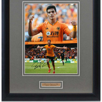 Raul Jimenez Wolverhampton Wanderers Hand Signed Montage 23x19" Framed