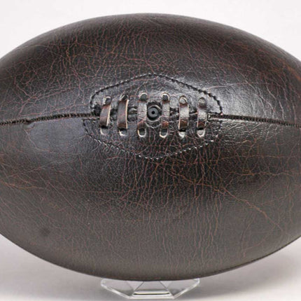 Retro Rugby Ball 1930's era Full Sized Brown PU Leather Look Ball New Unbranded