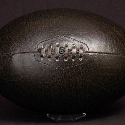 Retro Rugby Ball 1930's era Full Sized Brown PU Leather Look Ball New Unbranded
