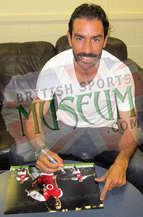 Robert Pires Arsenal Legend Hand Signed Photograph 23x19" Framed