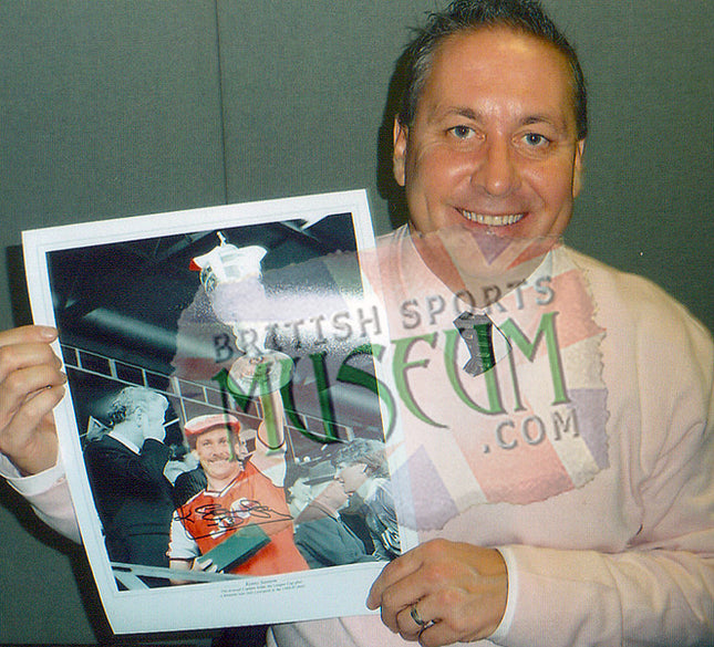 Kenny Sansom Arsenal Legend 1987 League Cup Hand Signed Montage 23x19" Framed