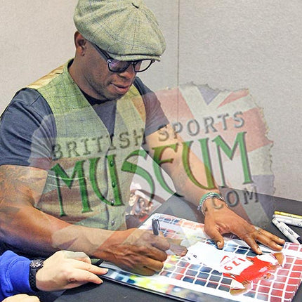 Ian Wright Arsenal Legend Hand Signed Photograph 23x19" Framed