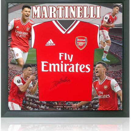 Gabriel Martinelli Arsenal Hand Signed Shirt Presentation