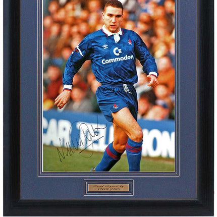 Vinnie Jones Chelsea Legend Hand Signed Photograph 23x19" Framed