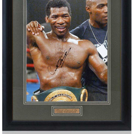 Carl Thompson Boxing Legend Hand Signed Photograph 23x19" Framed