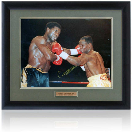 Carl Thompson Boxing Legend Hand Signed vs Eubank Photograph 23x19" Framed