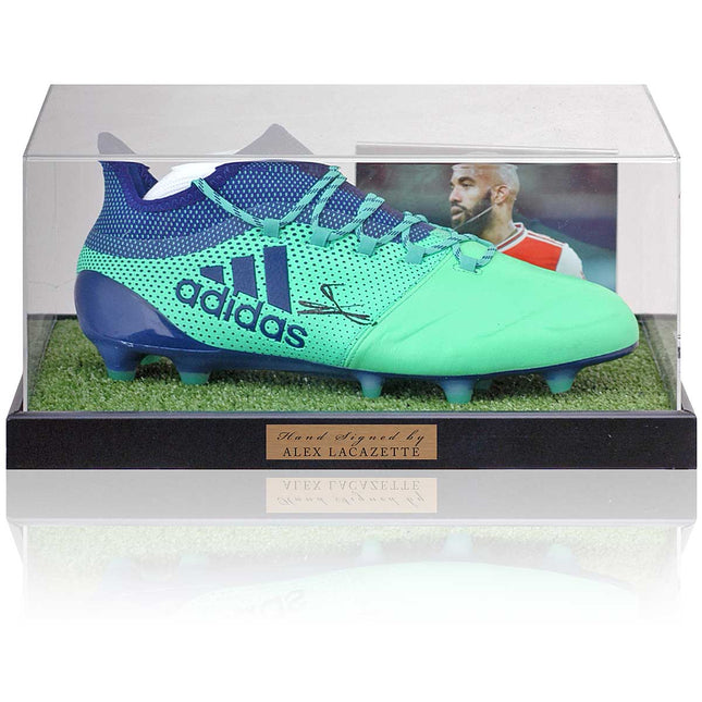 Alex Lacazette Arsenal FC Hand Signed Football Boot Presentation
