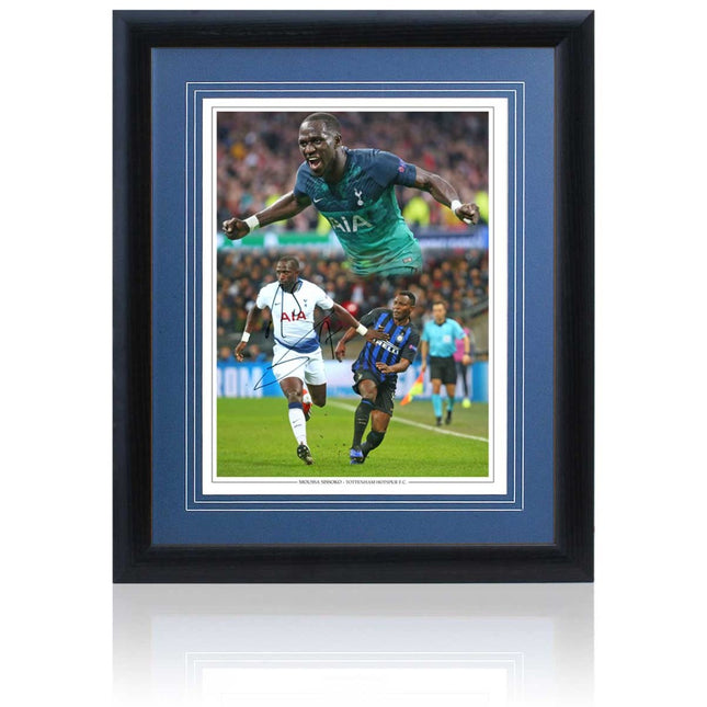 Moussa Sissoko Tottenham Hotspur Hand Signed Montage 23x19" Framed
