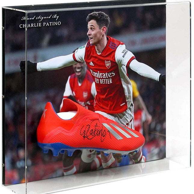 Charlie Patino Arsenal Hand Signed Football Boot Large Display