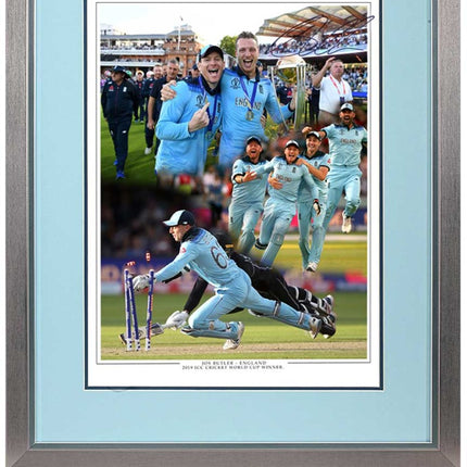 Jos Buttler England Cricket World Cup 2019 Winner Hand Signed Photograph 23x19" Framed