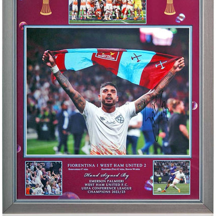 Emerson Palmieri West Ham Hand Signed Europa Conference League Montage