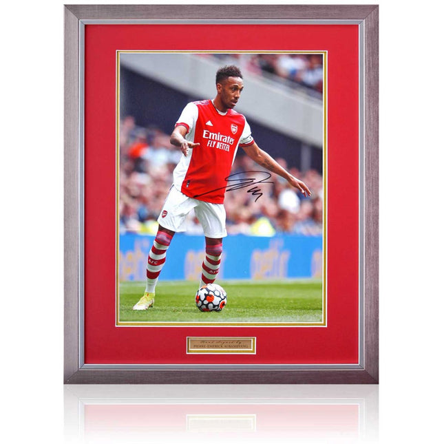 Pierre Emerick Aubameyang Arsenal Hand Signed Photograph 23x19" Framed