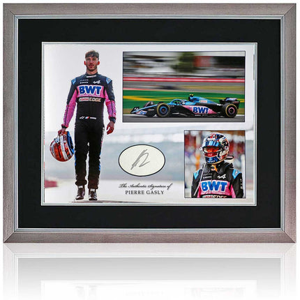 Pierre Gasly Formula 1 Racing Driver Hand Signed F1 Photograph 23x19" Framed