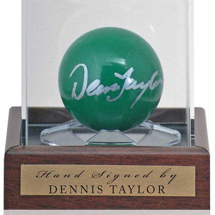 Dennis Taylor Snooker Legend Hand Signed Green Ball