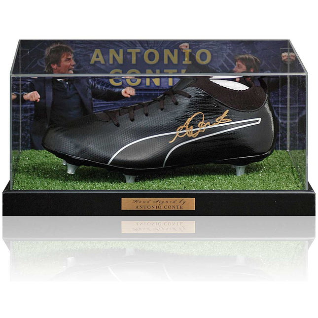 Antonio Conte Tottenham Hotspur Hand Signed Football Boot Presentation