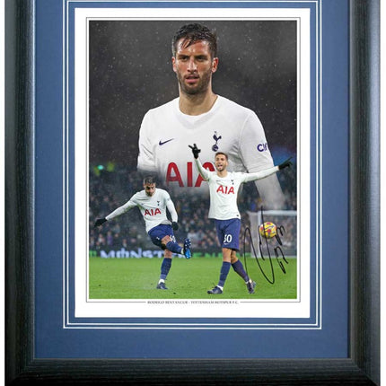 Rodrigo Bentancur Hand Signed Tottenham Hotspur Montage AFTAL COA