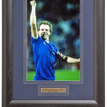 Andy Gray Hand Signed Everton 16x12'' Framed Photograph