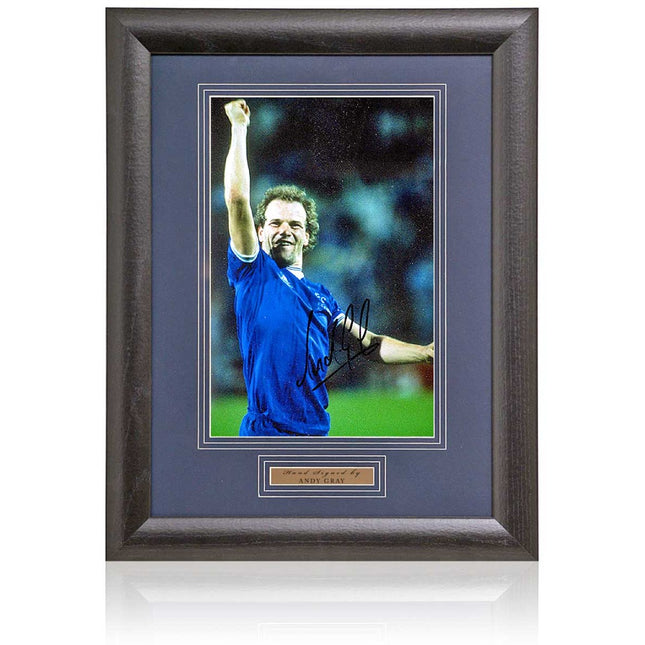 Andy Gray Hand Signed Everton 16x12'' Framed Photograph