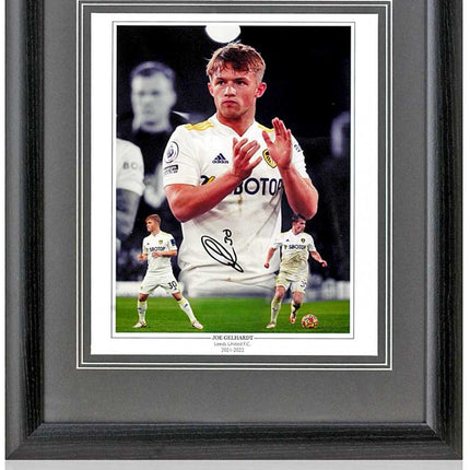 Joe Gelhardt Hand Signed Leeds United Montage 23x19in Framed