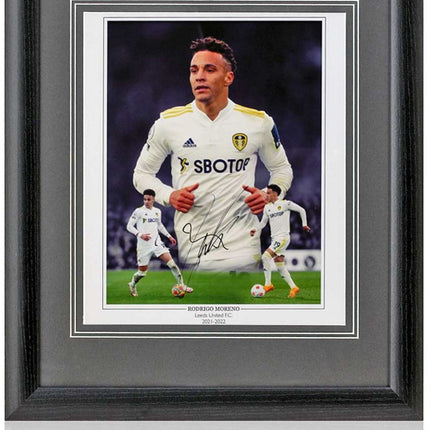 Rodrigo Moreno Hand Signed Leeds United Montage 23x19in Framed