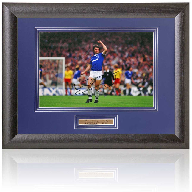 Kevin Ratcliffe Hand Signed Everton Photograph 15x19" Framed