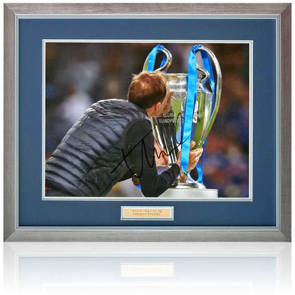 Thomas Tuchel Chelsea Champions of Europe Hand Signed Photograph 23x19" Framed